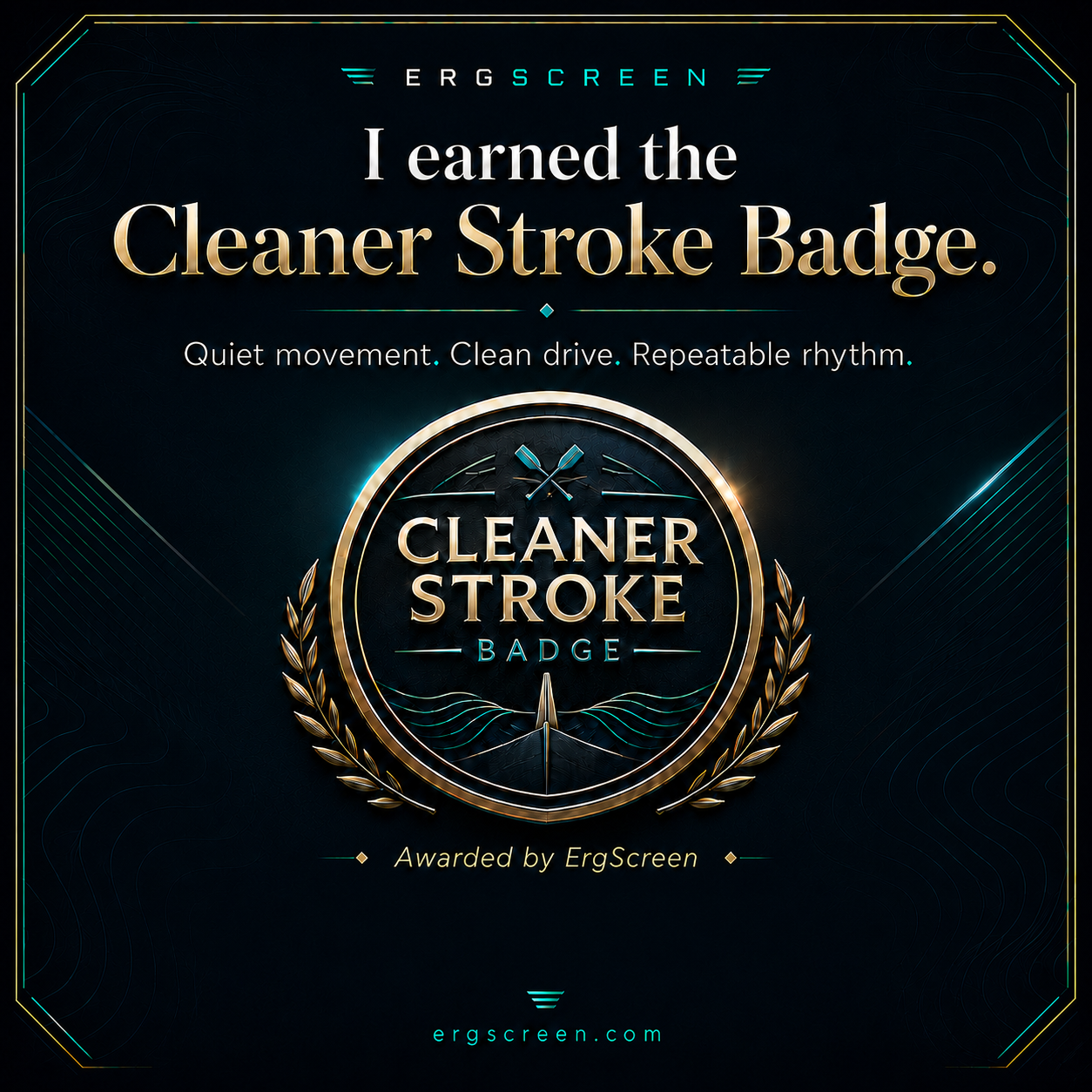 Cleaner Stroke Badge awarded by ErgScreen